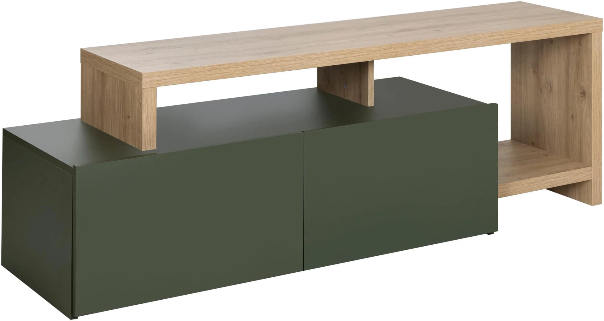 TV-Board GAMI "CRAFT" Grün Artisan Eiche Nachbildung Spanplatte Sideboard