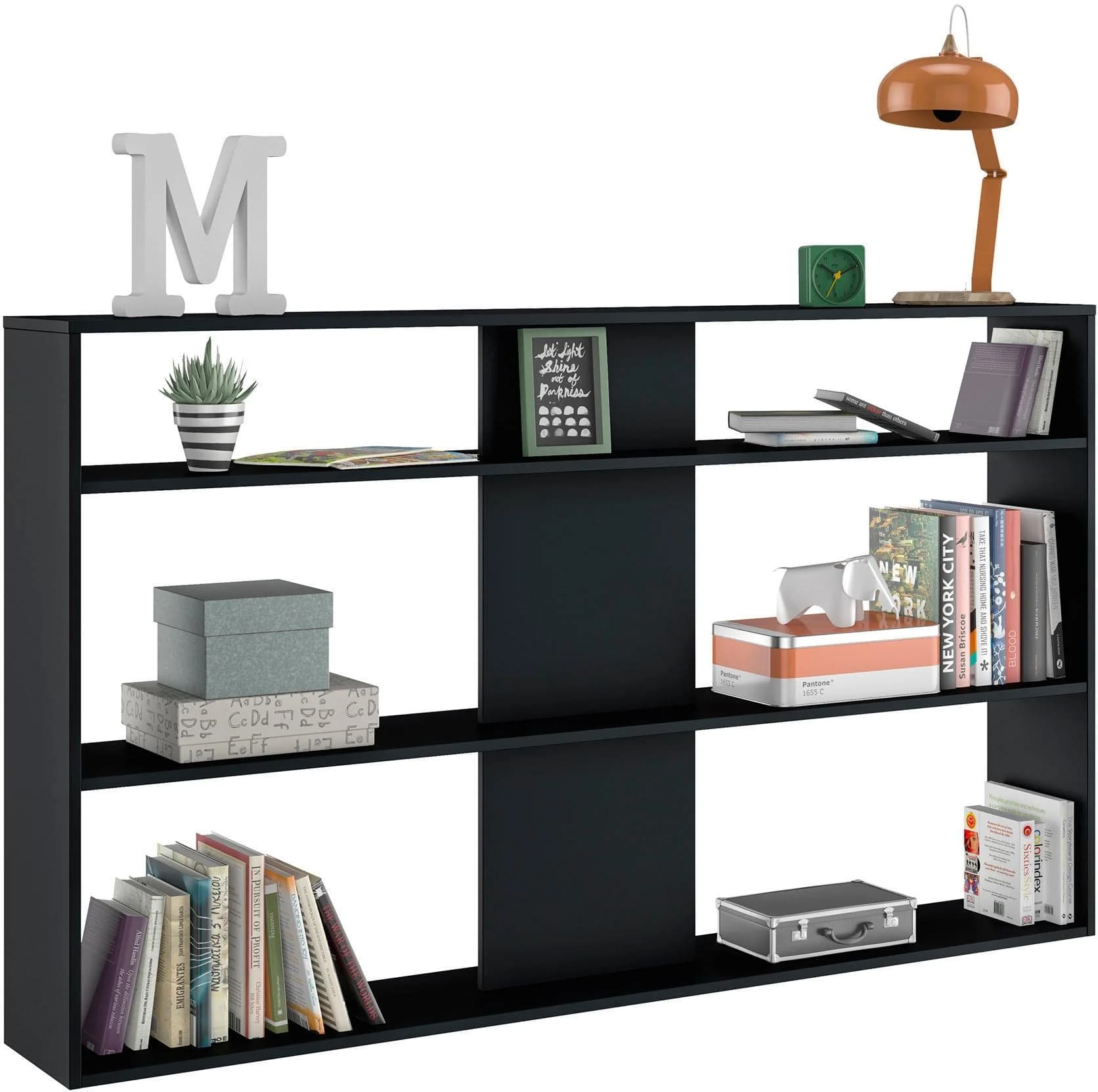 Bücherregal GAMI Ritmo Anthrazitgrau 166x98x26 cm Spanplatte