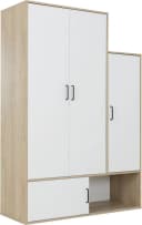 GAMI Schlafzimmer-Set mit Stauraumbett und Kleiderschrank Weiß Kastanie Bild 3