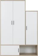 GAMI Schlafzimmer-Set mit Stauraumbett und Kleiderschrank Weiß Kastanie Bild 4