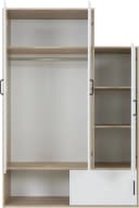 GAMI Schlafzimmer-Set mit Stauraumbett und Kleiderschrank Weiß Kastanie Bild 5
