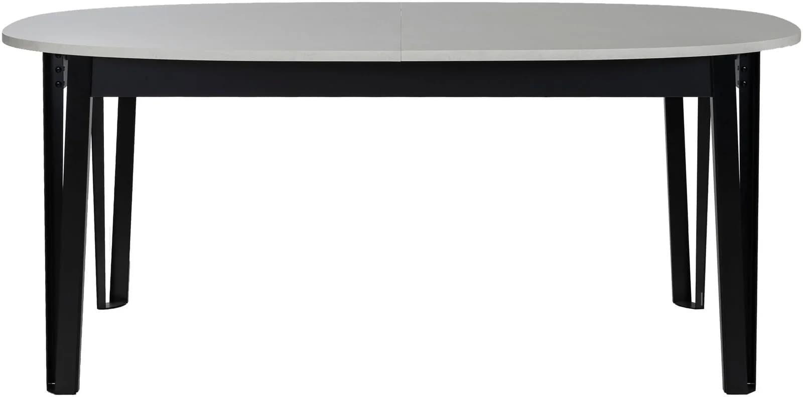 Esstisch GAMI CRAFT Oval Mineral Grau Schwarz 180x100 cm
