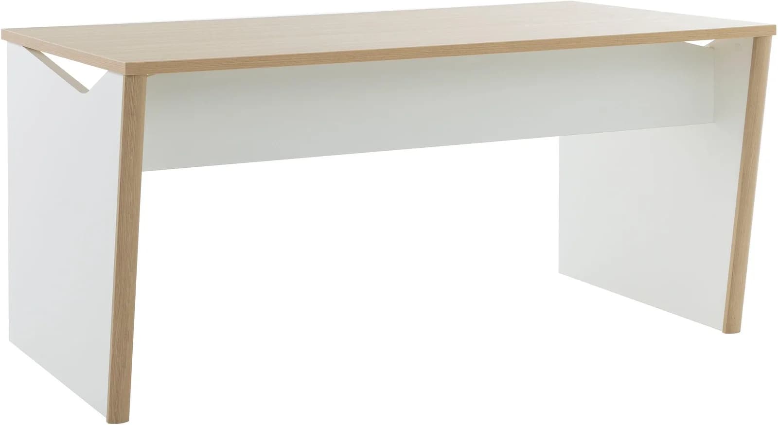 GAMI ITALIC Schreibtisch Weiß Strukturierte Eiche 140x80cm