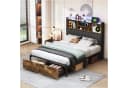 FUROKOY Jugendbett Doppelbett mit 2 Schubladen Bild 1