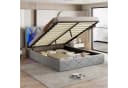 ADWOLT Stauraumbett Grau mit LED-Beleuchtung und hydraulischer Funktion Bild 3