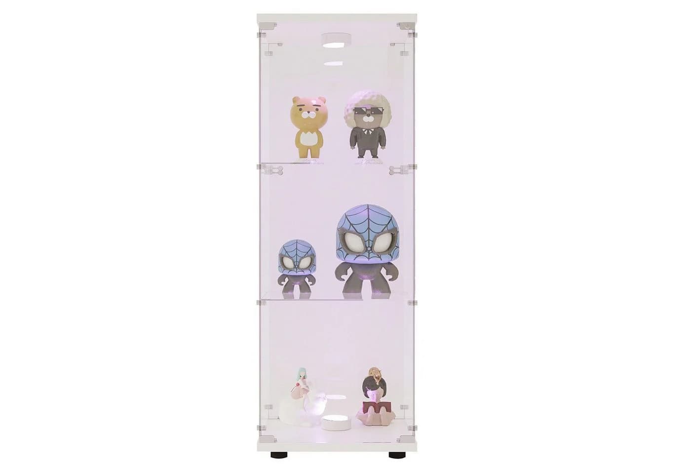 FUROKOY Glasvitrine Standvitrine Modern Glas Vitrinenschrank mit Beleuchtung - Bild 2
