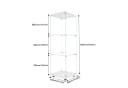 FUROKOY Glasvitrine Standvitrine Modern Glas Vitrinenschrank mit Beleuchtung Bild 5