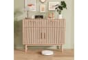 FUROKOY Sideboard mit Holzbeinen und 2 Schubladen Bild 1