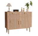 FUROKOY Sideboard mit Holzbeinen und 2 Schubladen Bild 2