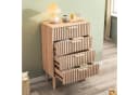 FUROKOY Sideboard Kommode Küchenschrank Holzbeine 4 Schubladen 60x34x91 cm Bild 4