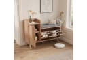 FUROKOY Schuhschrank mit Sitzbank und Schuhregal Holzfarbe Bild 2
