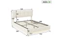 FUROKOY Stauraumbett Polsterbett Doppelbett mit LED-Beleuchtung Bild 5