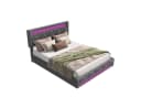 FUROKOY Stauraumbett Polsterbett Doppelbett mit 4 Schubladen, LED-Beleuchtung Bild 2