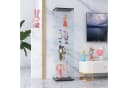 FUROKOY Glasvitrine Standvitrine Modern Glas Vitrinenschrank 4 Lagen Glasvitrine Bild 1