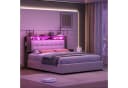 FUROKOY Stauraumbett Polsterbett Doppelbett Mit Drahtlose Ladefunktion Bild 3