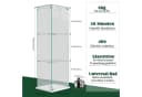 FUROKOY Glasvitrine Standvitrine Weiß 3 Ebenen mit Beleuchtung Bild 5