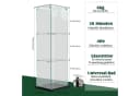FUROKOY Glasvitrine Standvitrinen, Vitrine aus gehärtetem Glas, Schwarz Bild 5