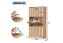 FUROKOY Schuhschrank mit 3 Klappen für 24 Paar Schuhe Bild 4