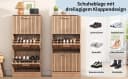 FUROKOY Schuhschrank mit 3 Klappen für 24 Paar Schuhe Bild 5