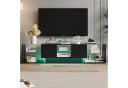 FUROKOY TV-Schwarz Hochglanz Lowboard mit LED-Beleuchtung Bild 2