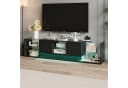 FUROKOY TV-Schwarz Hochglanz Lowboard mit LED-Beleuchtung Bild 3