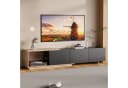 FUROKOY Lowboard Hochglanz-TV-Schrank Schwarz Bild 1