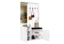 FUROKOY Garderobe mit Spiegel und Schuhschrank Weiß Bild 3