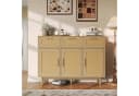 FUROKOY Sideboard Rattan Küchenschrank Holz 3 Schubladen 3 Türen Bild 2