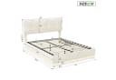 FUROKOY Stauraumbett Polsterbett Beige Hydraulik Bild 5
