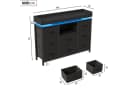 FUROKOY TV-Schrank Sideboard mit 8 Stoffschubladen Industrie-Design Schwarz Bild 5
