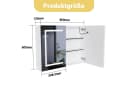 ADWOLT Badezimmerspiegelschrank mit LED-Beleuchtung und Touchschalter Weiß Bild 5