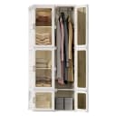 BELUPAI Kleiderschrank Faltbar Transparent/Weiß mit Magnettüren Bild 1