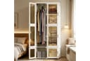 BELUPAI Kleiderschrank Faltbar Transparent/Weiß mit Magnettüren Bild 2