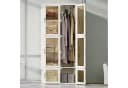 BELUPAI Kleiderschrank Faltbar Transparent/Weiß mit Magnettüren Bild 4