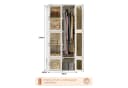 BELUPAI Kleiderschrank Faltbar Transparent/Weiß mit Magnettüren Bild 5