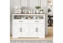 zebery Buffet Sideboard Landhausstil Braun/Weiß mit Schubladen Bild 1