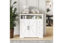 zebery Buffet Sideboard Landhausstil Braun/Weiß mit Schubladen Bild 1