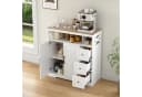 zebery Buffet Sideboard Landhausstil Braun/Weiß mit Schubladen Bild 4