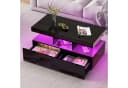 zebery Couchtisch Hochglanz Schwarz mit LED Beleuchtung Bild 1
