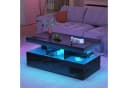zebery Couchtisch Hochglanz Schwarz mit LED Beleuchtung Bild 2