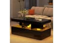zebery Couchtisch Hochglanz Schwarz mit LED Beleuchtung Bild 4