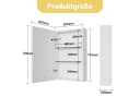 zebery Spiegelschrank mit LED-Beleuchtung und Touchschalter Weiß Bild 5