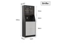 BELUPAI Küchenbuffet Hochschrank Schwarz mit Glastüren und LED-Beleuchtung Bild 5