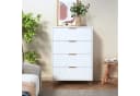 zebery Kommode Sideboard Weiß mit Schubladen und Metallbeinen Bild 1
