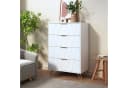 zebery Kommode Sideboard Weiß mit Schubladen und Metallbeinen Bild 2