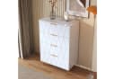 zebery Kommode Sideboard Weiß mit Schubladen und Metallbeinen Bild 4