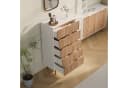 zebery Kommode Sideboard Weiß 5 Schubladen Metallbeine Modern Bild 3