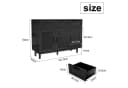 zebery Kommode Sideboard Schwarz Holzfarben Rattan Optik Bild 5