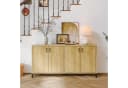 zebery Sideboard Retro-Stil Anrichte Küchenschrank mit 4 Türen und Metallgriff Bild 1