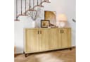 zebery Sideboard Retro-Stil Anrichte Küchenschrank mit 4 Türen und Metallgriff Bild 2
